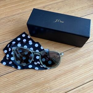 J. Crew Translucent Light Blue Sunglasses with Black Case